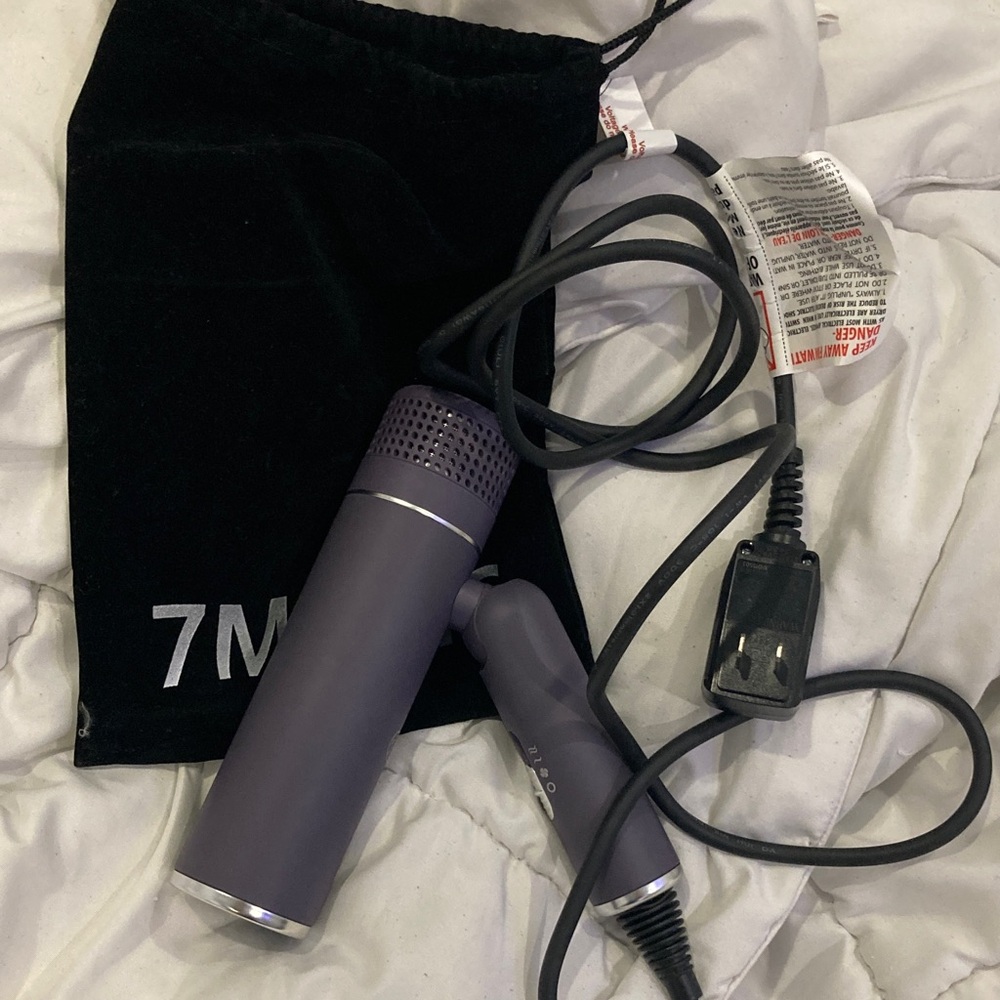 7 magic foldable hair dryer - purple - barely used